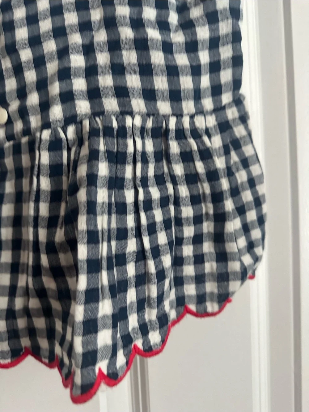 Old Navy Girls Navy & White Gingham Tank Top and Shorts Set